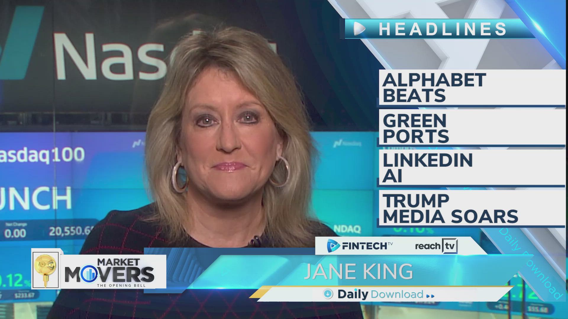 Alphabet Beats, Green Ports, LinkedIn AI, Trump Media Soars