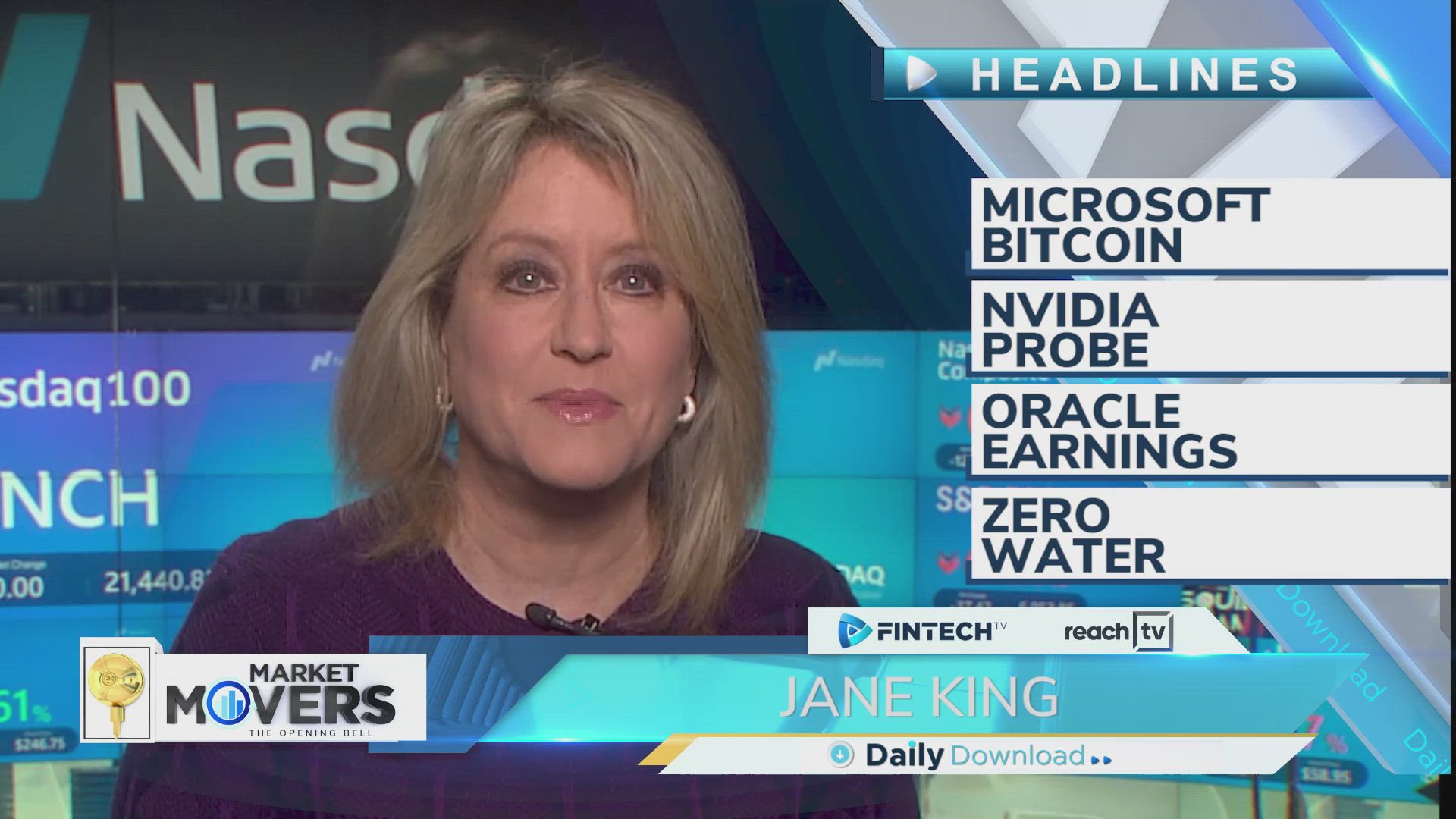 Microsoft bitcoin, Nvidia probe, Oracle earnings, Zero water