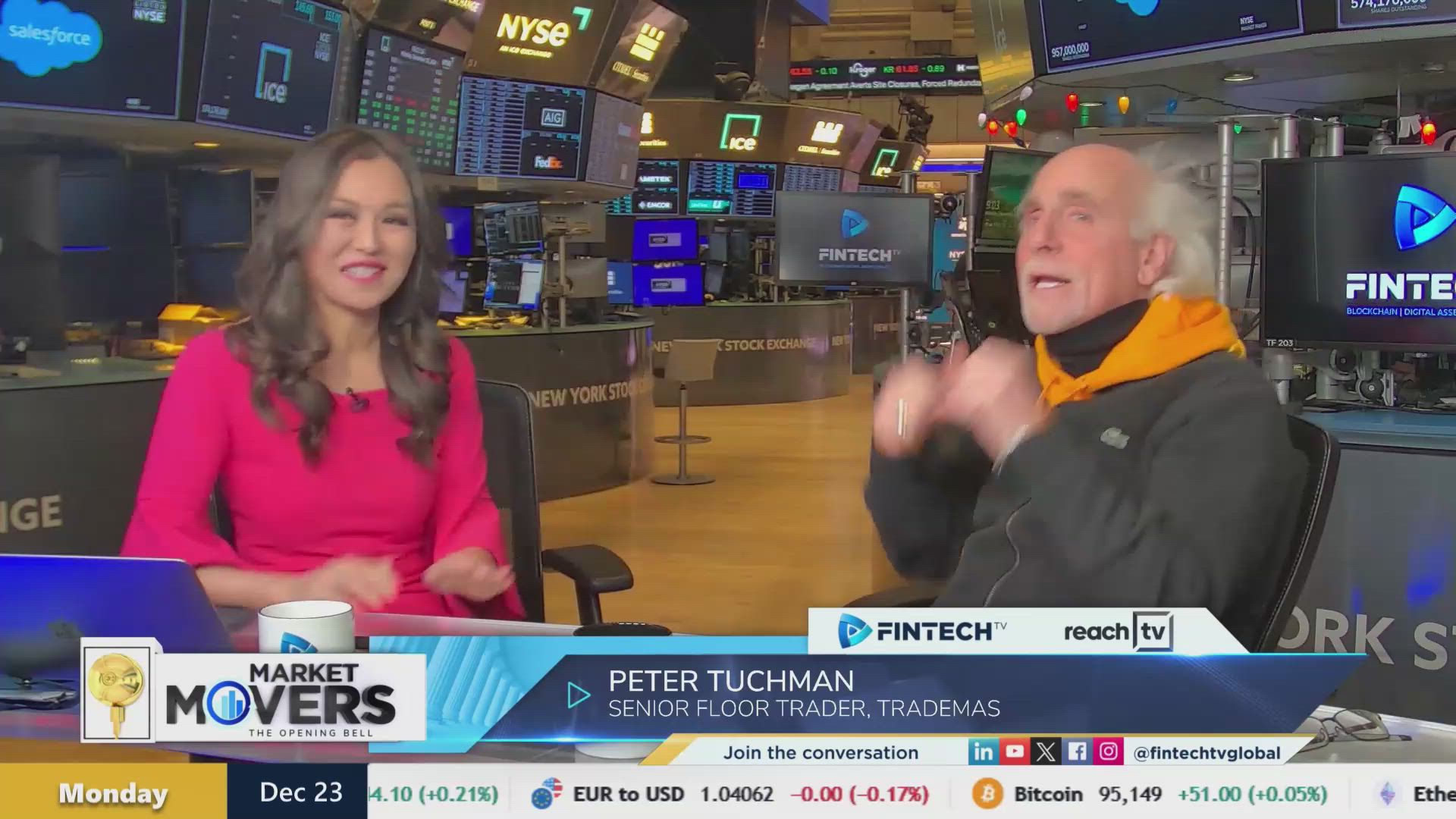 Stocks slide as Fed signals higher growth & inflation with Peter Tuchman, Senior Floor Trader at TradeMas