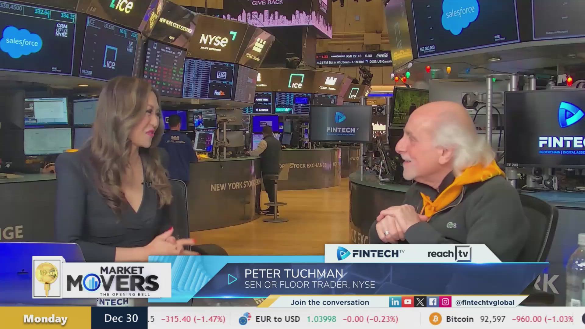 Santa rally fades as mega-cap’s lead selloff with Peter Tuchman, Senior Floor Trader at TradeMas