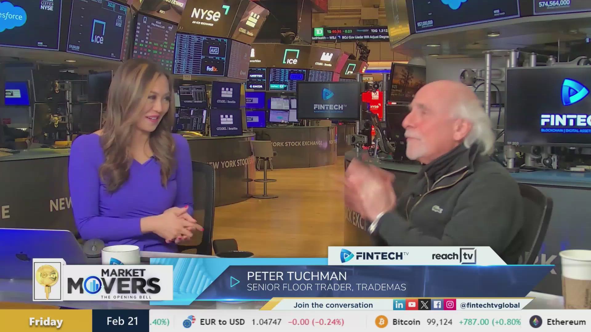 Investors digest inflation concerns & Walmart reports earnings | Peter Tuchman, Senior Floor Trader @ Trademas |